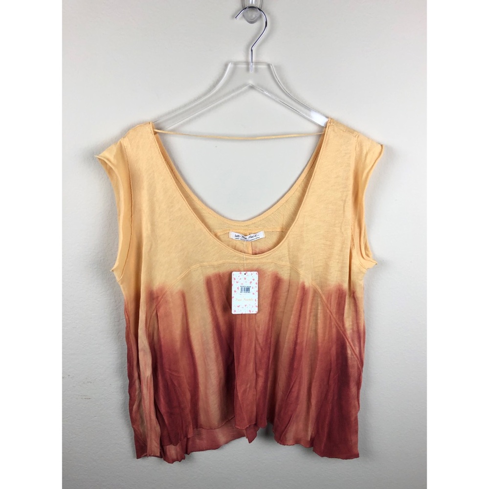 NEW Free People Paradise Tee Orange Brown Size L